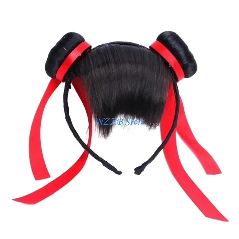 

T21F Girl Halloween Fun Hairbands Halloween Ne Zha for Photo Studio Photo Props