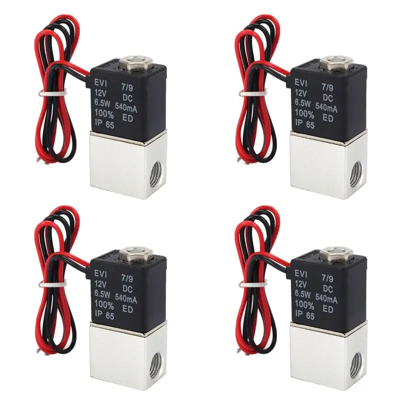 

B84B-4X DC12V Электромагнитный клапан 1/4 дюйма 2-ходовой нормально закрытый пневматические клапаны прямого действия для воды, воздуха, газа