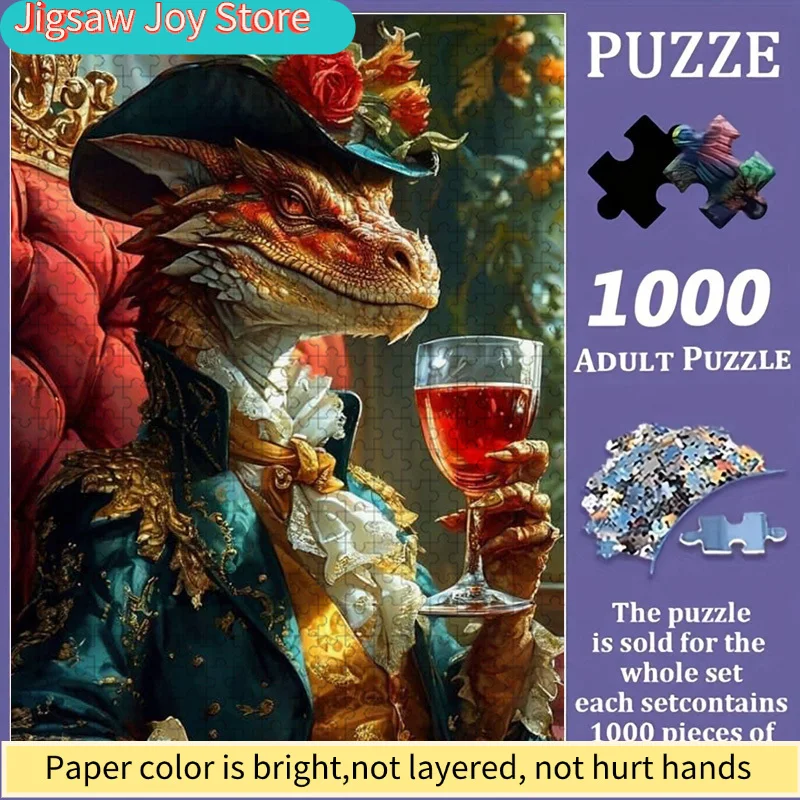 

Пазл с изображением дракона, подходящий для детей и взрослых — большой, сложный, портативный пазл с изображением дракона, яркий дизайн, для веселого семейного досуга