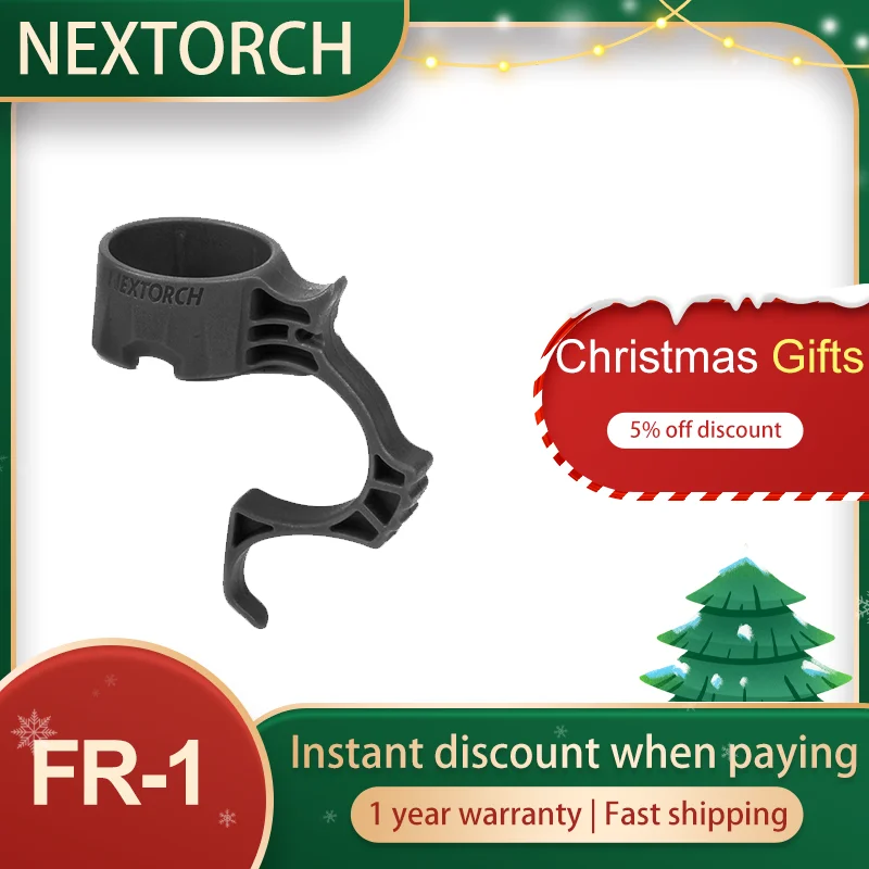 

NEXTORCH FR-1 Tactical Flashlight Finger Ring, for torches with tail cap diameter between 23.2mm-25.5mm, For TA20 \ TA20NC