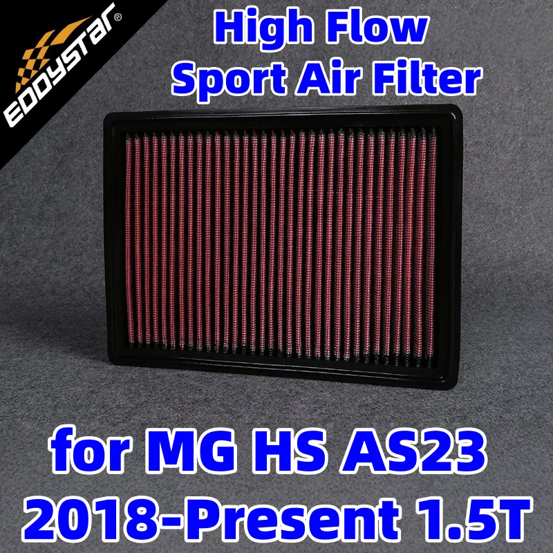 

Спортивный воздушный фильтр с высоким расходом для MG HS AS23 2018-настоящее время 1,5T SAS23 119 кВт 162PS моющиеся гоночные впускные фильтры