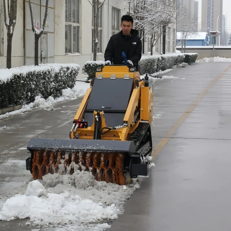 SDLOT Easy Operate Mini Skid Steer Loader Koop Diesel Engine CE EURO5 Hydraulic Road Sweeper for Urban Street Dust Cleaning