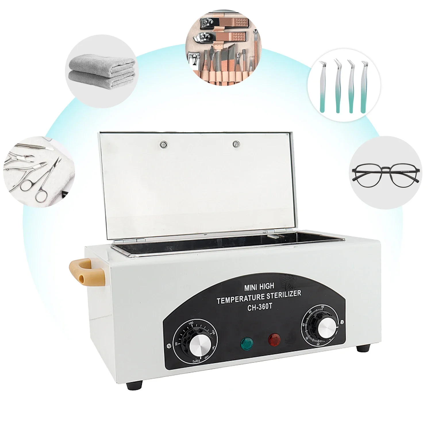 معقم حراري جاف بالهواء الساخن ، علاج الأظافر التجميلي ، معقم أداة صالون التجميل ، تعقيم بدرجة حرارة عالية ، صندوق تعقيم