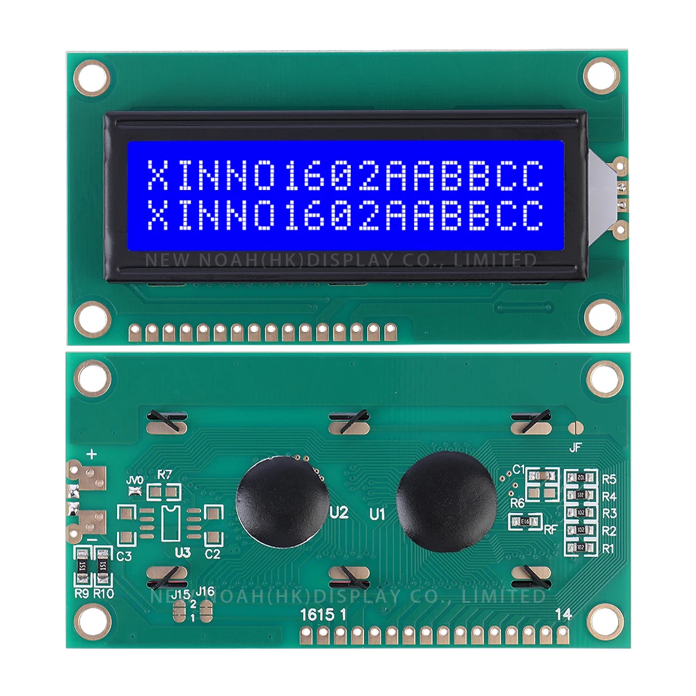 Blue Film White Letters Character LCD Module, Arduino Interface, Backlight, Built-In ST7066U, 1602C2, 1602C2, 16Pin, 84x44mm