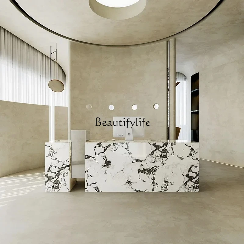 

Light luxury high-end company, reception desk hotel beauty salon clothing store barber shop, small checkout page3286