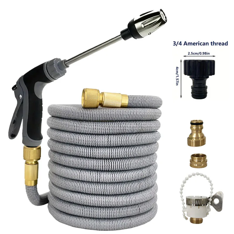 2026 Upgradation Garden Hose Nozzle Retractable Stretch Car Wash Hose Can Be Extended For High Pressure Car Wash Hose Water Gun