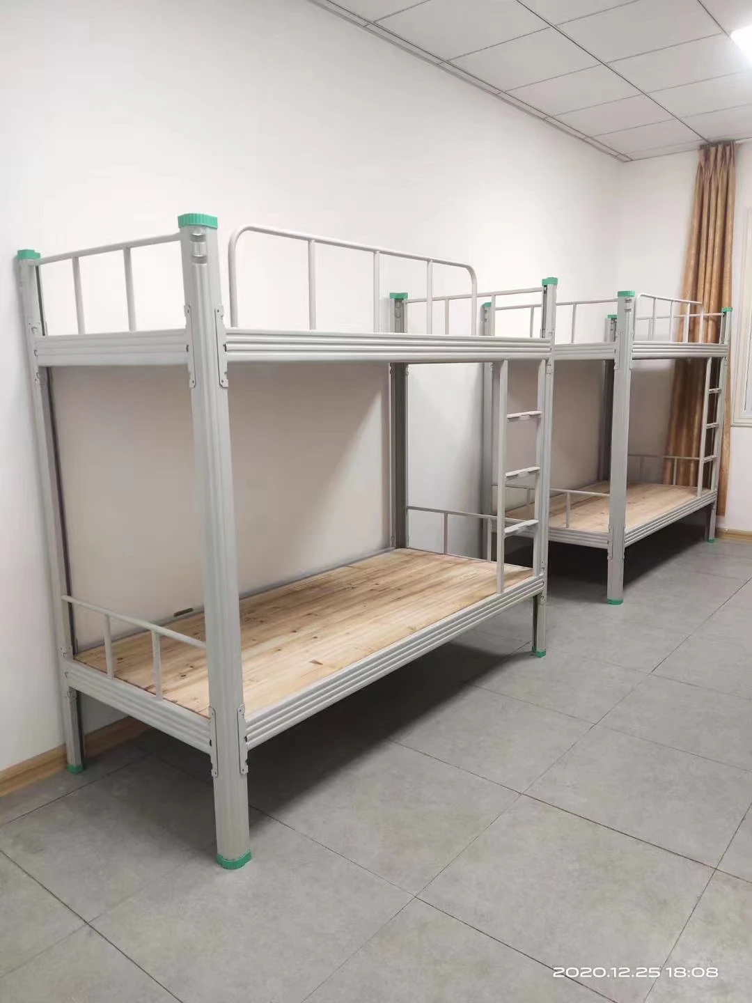 Double-layer Bunk Bed Metal Frame for Dormitory and Student Apartment Modern Simple Design
