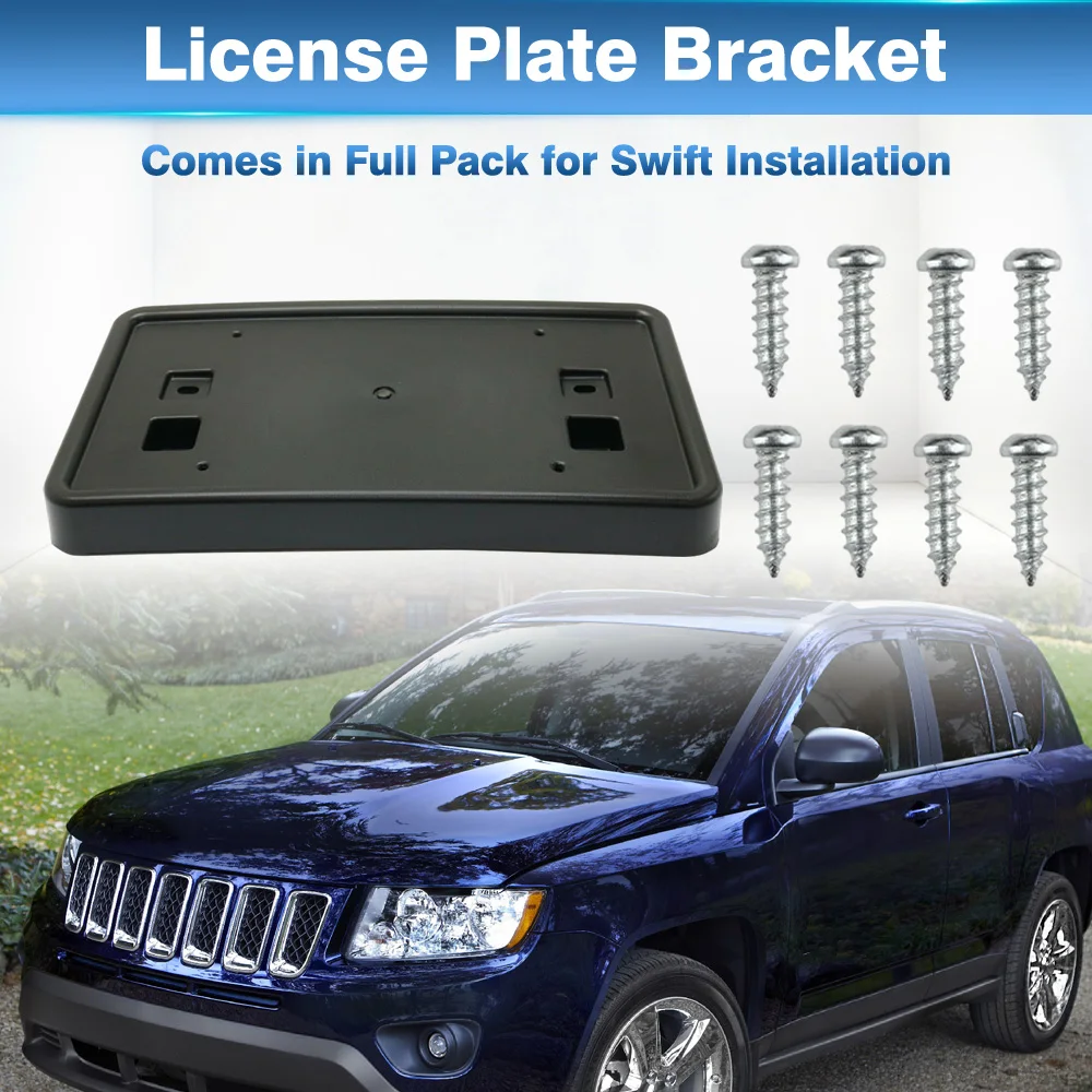 

For Jeep Compass 2011 2012 2013 2014 2015 2016 Car Front Bumper License Plate Frame Mounting Bracket Accessories 68088819AA