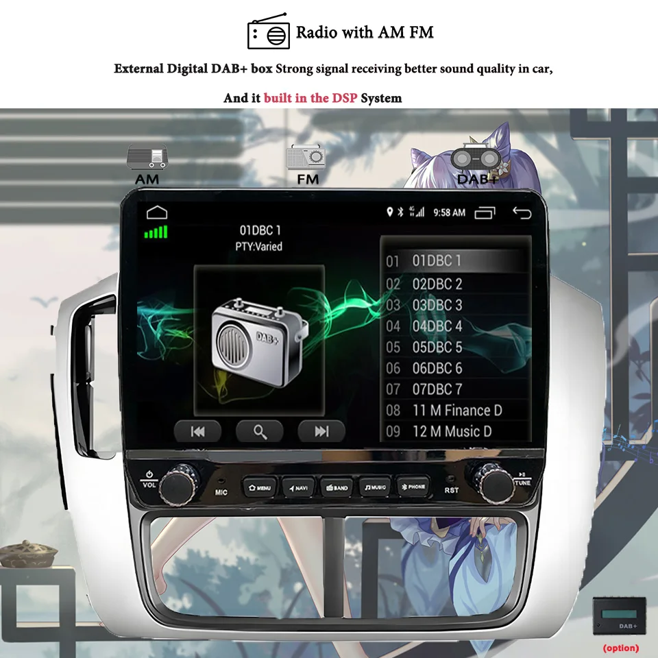 8Core 8G+128G Car Radio FM AM Audio Video Stereo DVD Cassette For Honda Pilot 2005 - 2008 GPS Navigation Car intelligent systems view 5
