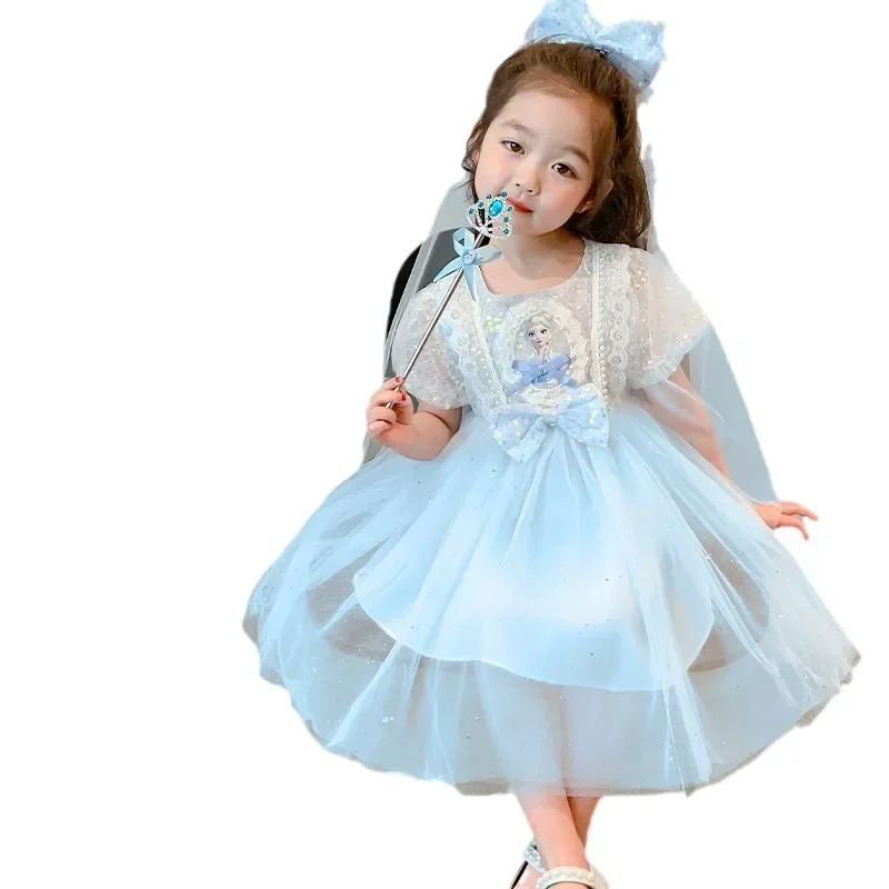 Le ragazze vestono i vestiti estivi del bambino di Disney vestiti per bambini Costume da festa della principessa per i bambini abiti abbigliamento