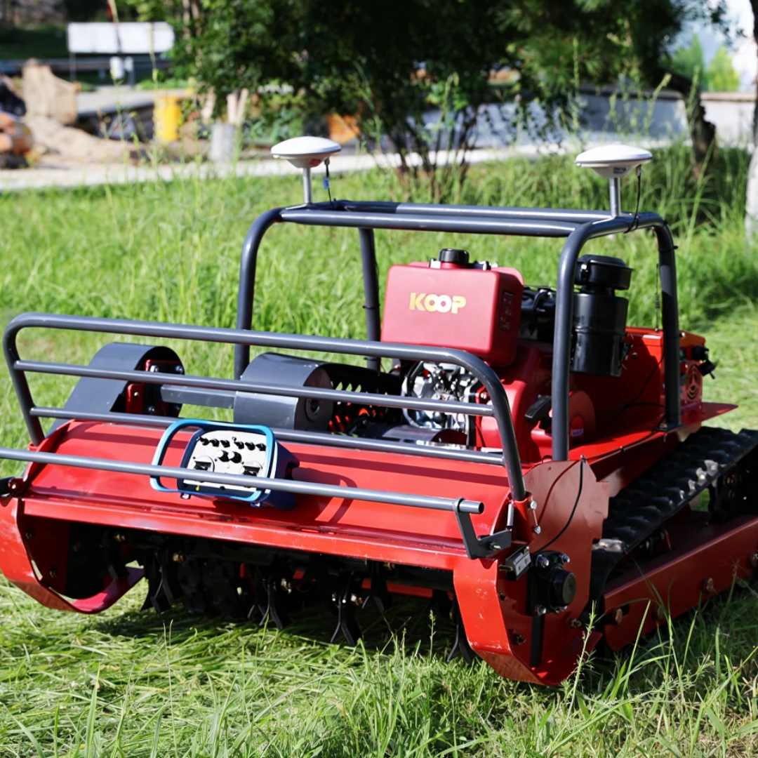 

Customized remote-controlled wheeled lawn mower for farms and gardens, suitable for small-scale use and slope lawn trimming