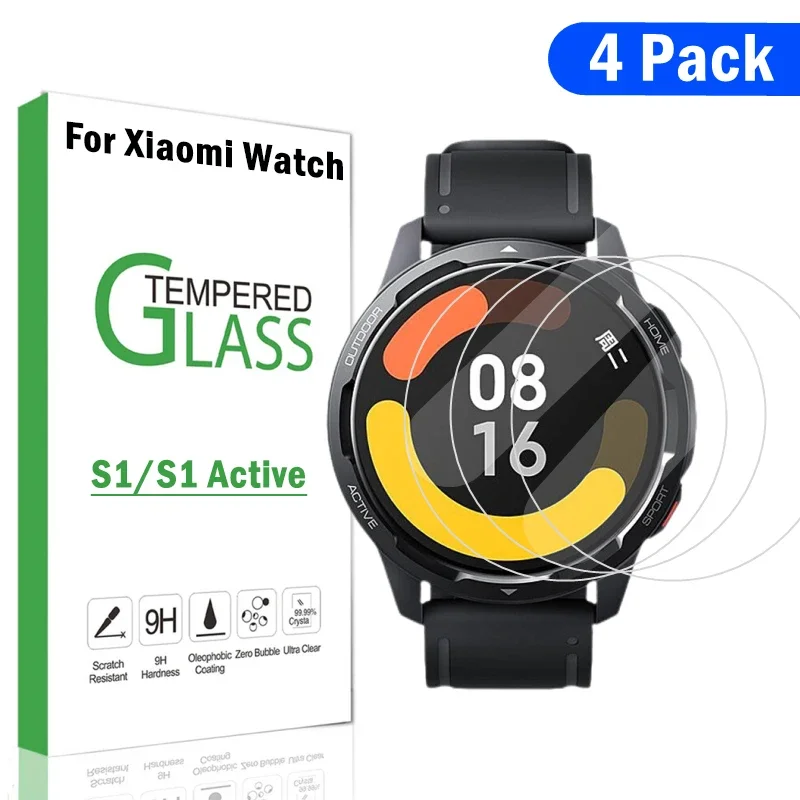 Tempered Glass Screen Protector for Xiaomi Watch S1 Active Smart Watch Anti-scratch Protective Film for Mi Watch S1Pro/S1 Active