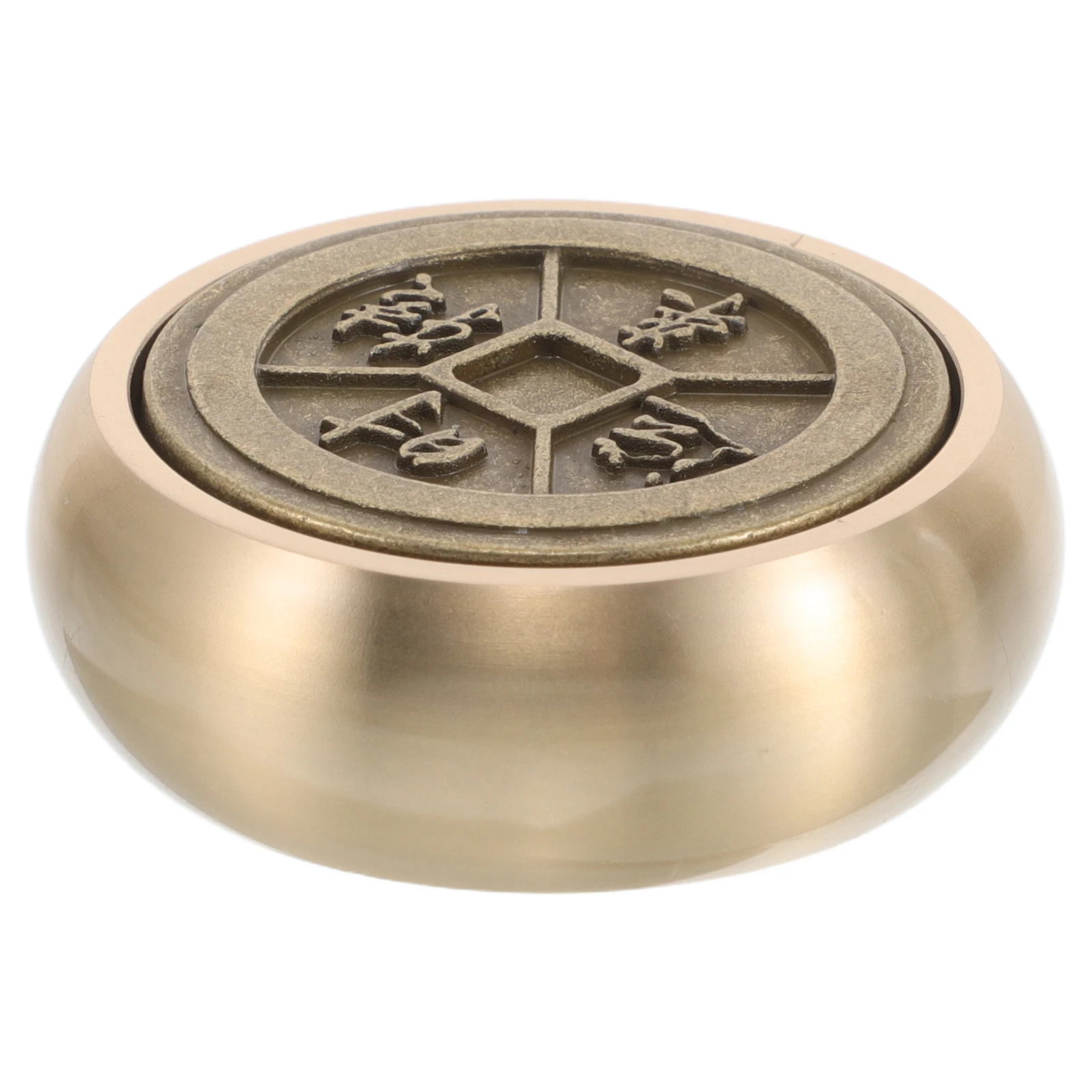 

Brass Paperweight Calligraphy Tool Desk Stationery Accessory Rounded Drawing Ruler Chinese Letterweight Office Decor