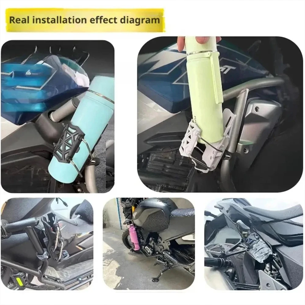 Universal 360° Rotation Bike Motorcycle Cup Holder Adjustable Handlebar Water Bottle Cage for MTB Road Cycling Motorbike 5