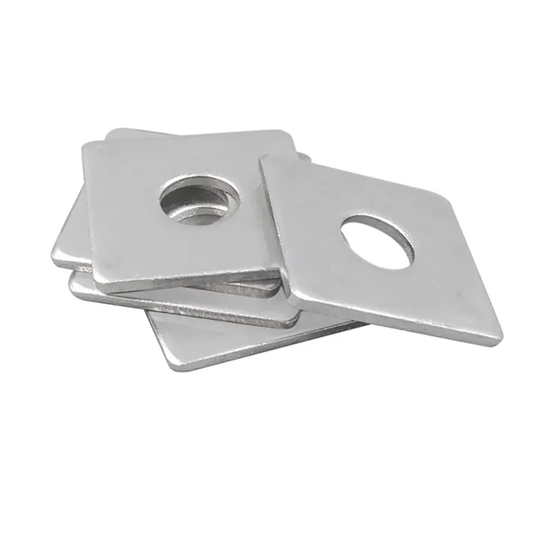Vergrößerte quadratische Unterlegscheibe für erhöhte Kontaktflächen und gleichmäßige Druckverteilung. Edelstahl 304, M3, M4, M5, M6, M8, M10, M12, M14, M16