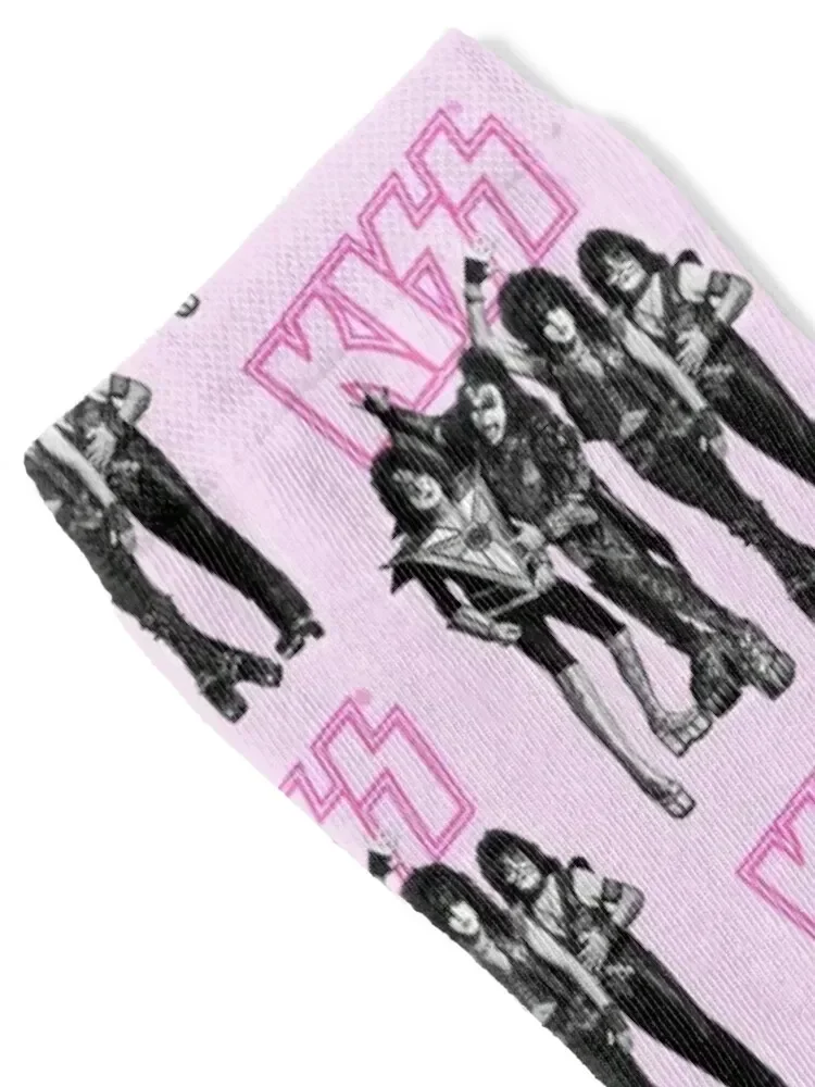 KISS Band Fan Art Pink Socks golf crazy sports and leisure Socks Girl Men's