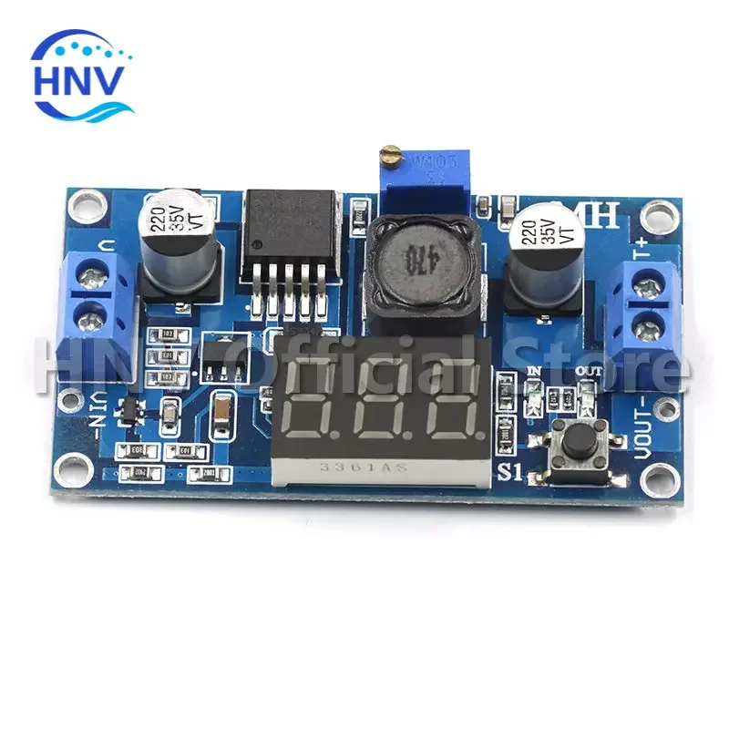 LM2596 BUCK 3A DC-DC Voltage Adjustable Step-Down Power Module + Blue LED Voltmeter