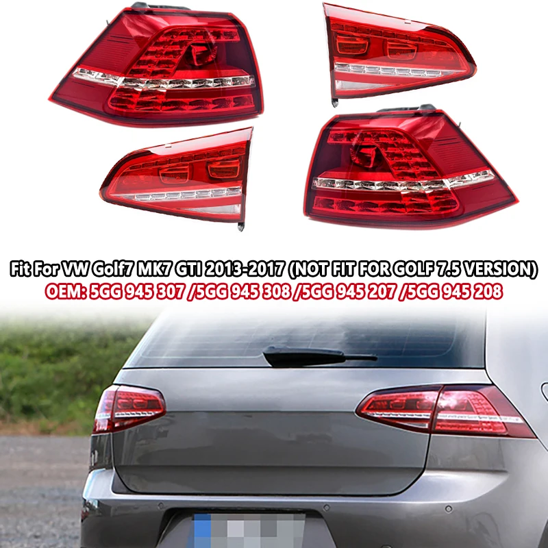 

Car Taillight Assembly For VW Golf 7 MK7 GTI 2013-2017 Rear Bumper Brake Light Taillight Signal Warning Lamp Taillamp Auto Parts