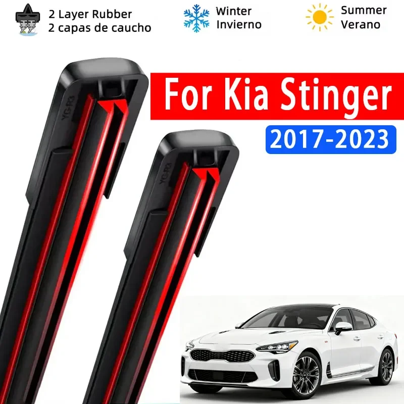 

For Kia Stinger 2017-2023 Front Windshield Wiper Blades 2pcs Windscreen Window Accessories 2018 2019 2020 2021 2022