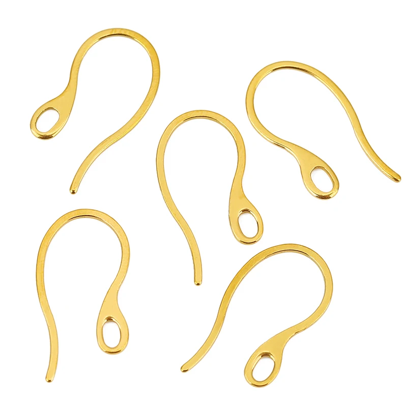 20pcs Hypoallergenic Stainless Steel Earrings Hooks Making PVD Never Fade Strong Earring Clasps Hooks For Diy Jewelry Supplies - view 5