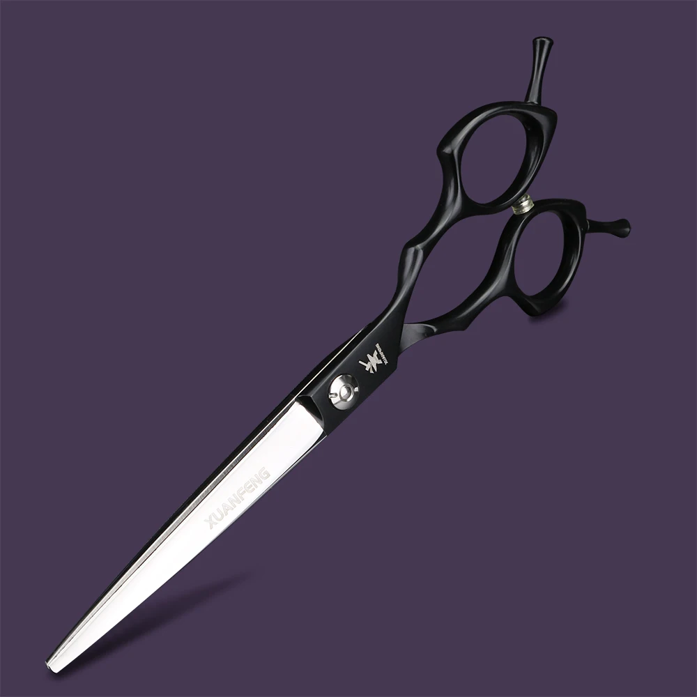 6.5-Inch Black Hair Scissors 440C Steel Bearing Cutting Scissors and Fishbone Thinning Scissors 3