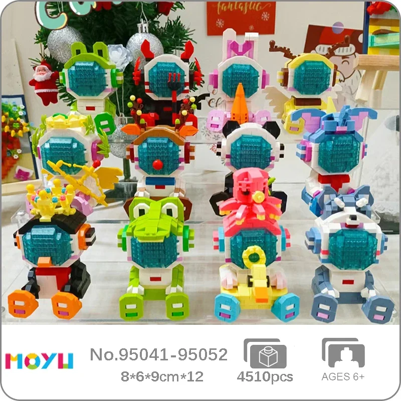 

Moyu Space Astronaut Cupid Demon Rabbit Frog Deer Panda Husky Penguin Spaceman 3D Mini Diamond Blocks Bricks Building Toy No Box