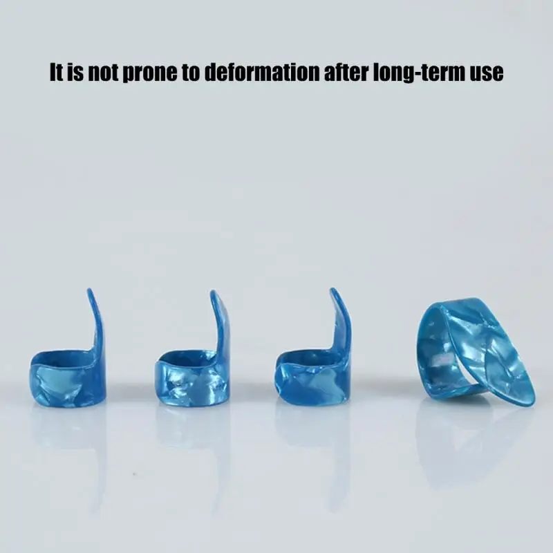 

652F 4Pcs Thumb and Finger Picks Guitar Fingerstyle Thumb Plectrums Picks Flat Thumbpicks Replacement Guitar Finger Picks