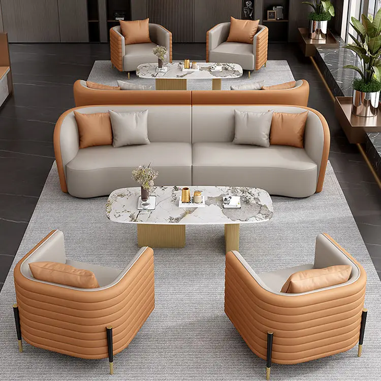Modern Living Room Sectional Sofa With Soft Sponge Cushions And Synthetic Leather Upholstery With Synthetic Leather Upholstery