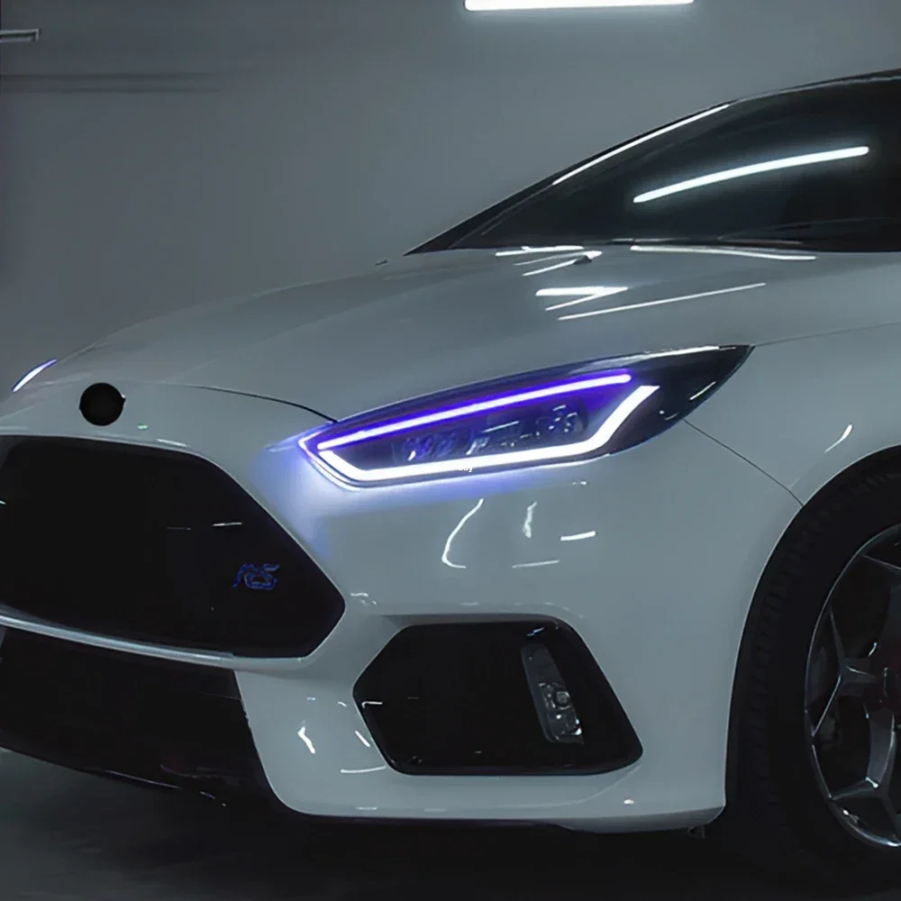 

Авто фары для Ford Focus 2015-2018 светодиодные передние фонари автомобиля в сборе, обновление, высококачественные аксессуары для линз динамического проектора