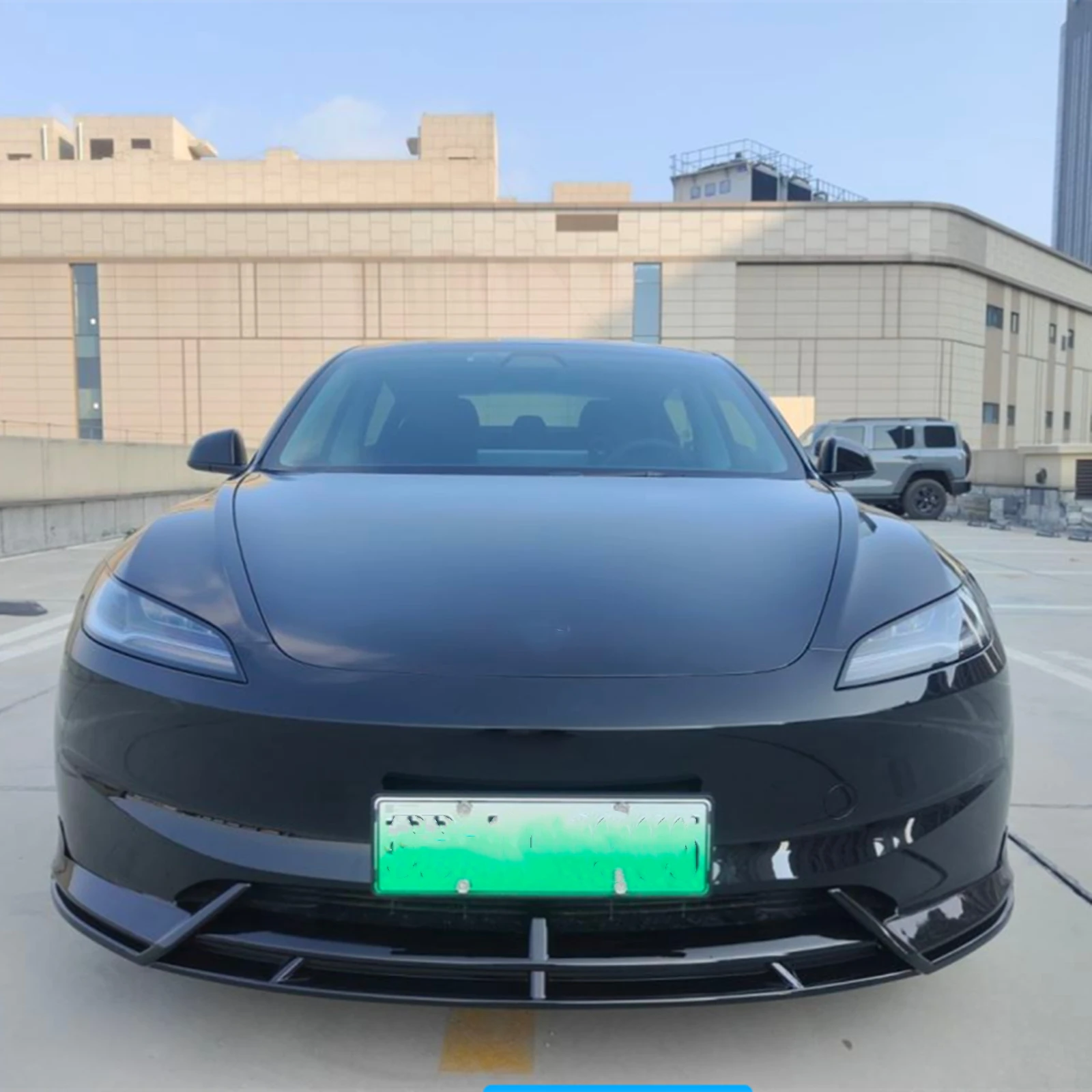 For Tesla Model 3 2017-2023 Car Front Bumper Spoiler Lip Protection Guard Lower Splitter Blade Canards Body Kit ABS Plastic