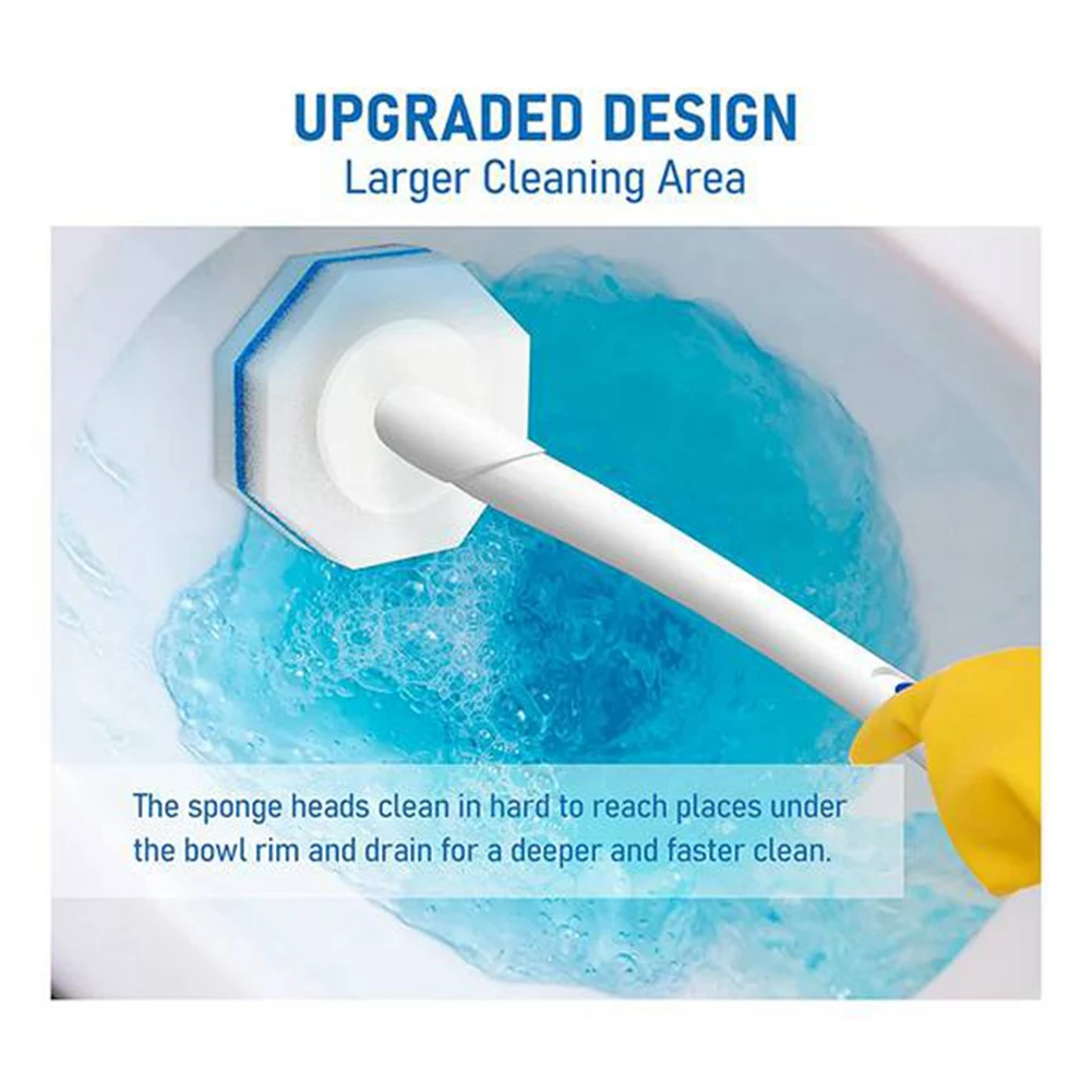 ไม้กายสิทธิ์แปรงห้องน้ำแบบใช้แล้วทิ้ง50ชิ้นไม้กายสิทธิ์ทำความสะอาดห้องน้ำที่เข้ากันได้กับรีฟิล