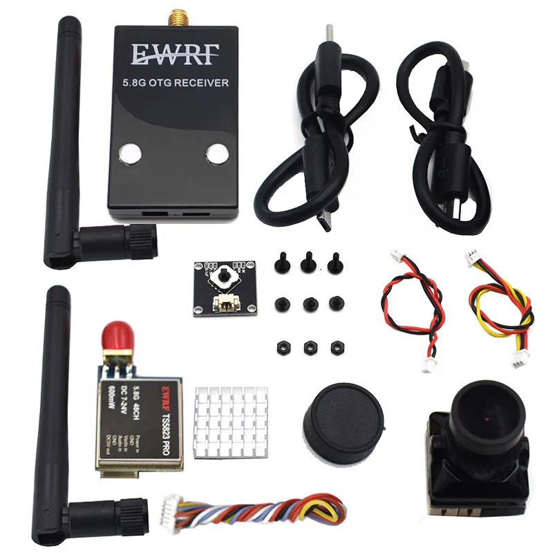 5.8G FPV UVC 수신기 비디오 다운링크 OTG VR 안드로이드 폰 & TS2823 200/600mW 송신기 & CMOS 카메라 RC FPV 드론용