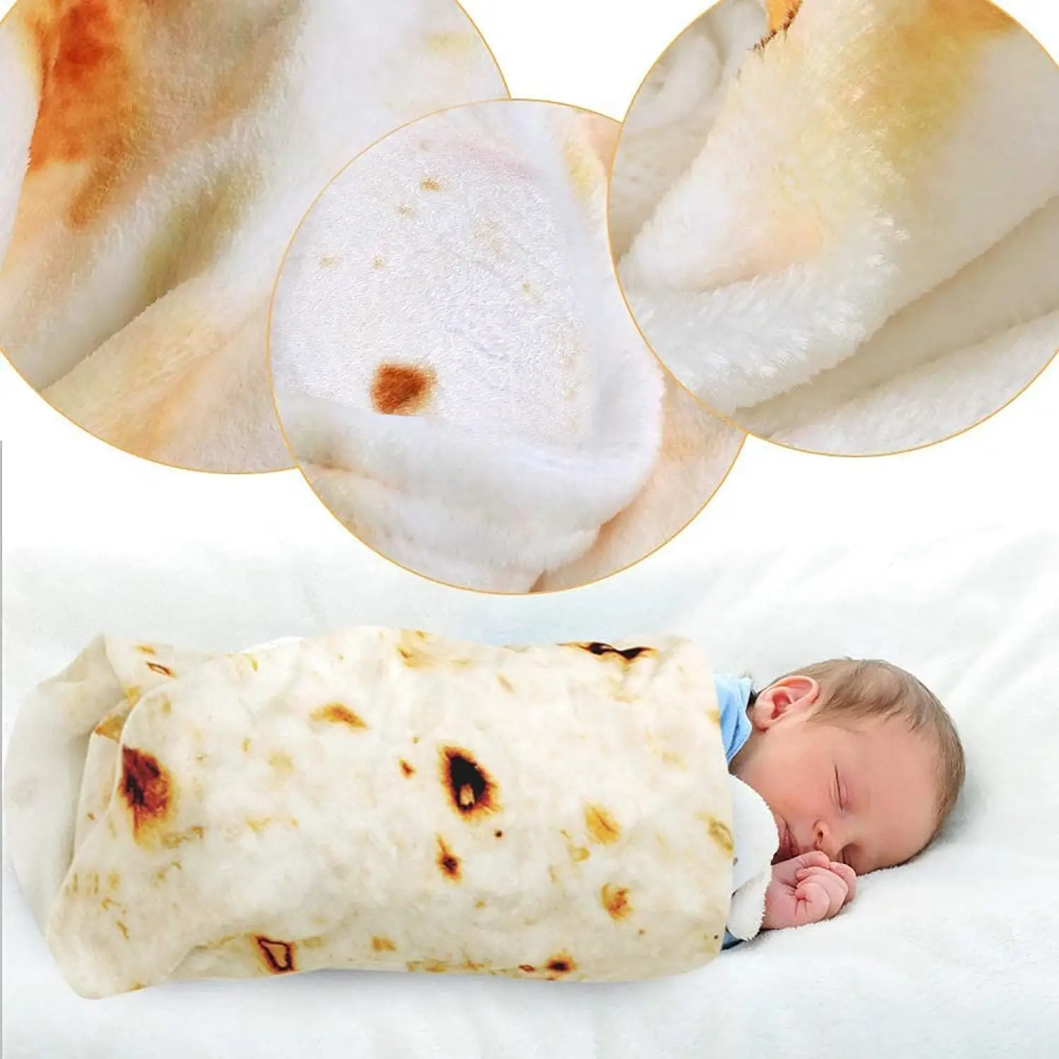 Baby Stuff Burrito Tortilla Blanket Gifts for Newborn Boy Girl Shower Swaddle Throw Blankets Wrap Toddler Flannel Taco Pets