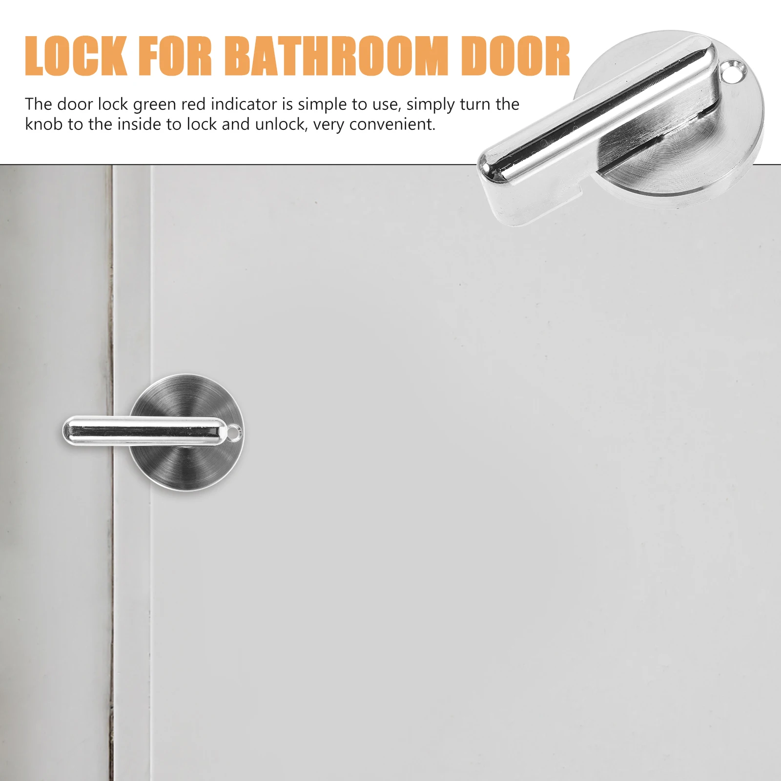

Metal Bathroom Bolt Lock Strong Occupied Door Lock for Hotel Room Toilet Shower Latch Indicator Long Service Life