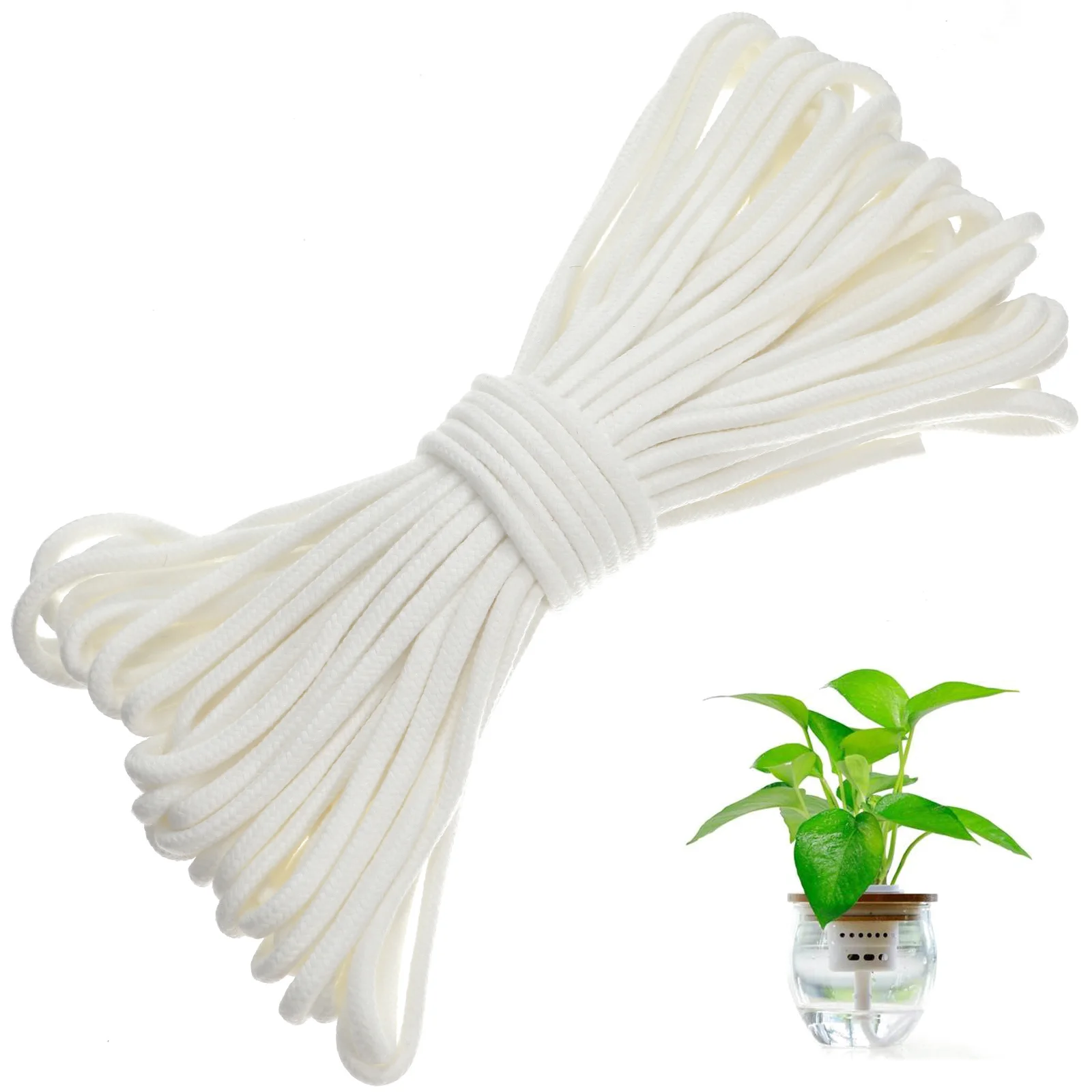 

Potted Plant Absorbent Rope Hydroponic Rope 6Mm 20 Meters Self Watering Cord Watering Plants Flower Pot Maintenance Hydroponics