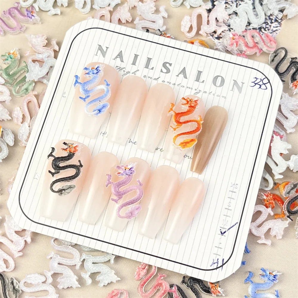 Hochwertige und langlebige Nagelaufkleber für das Jahr des Drachen, leuchtet im Dunkeln, Neujahrs-Nagelaufkleber, schnell aushärtend