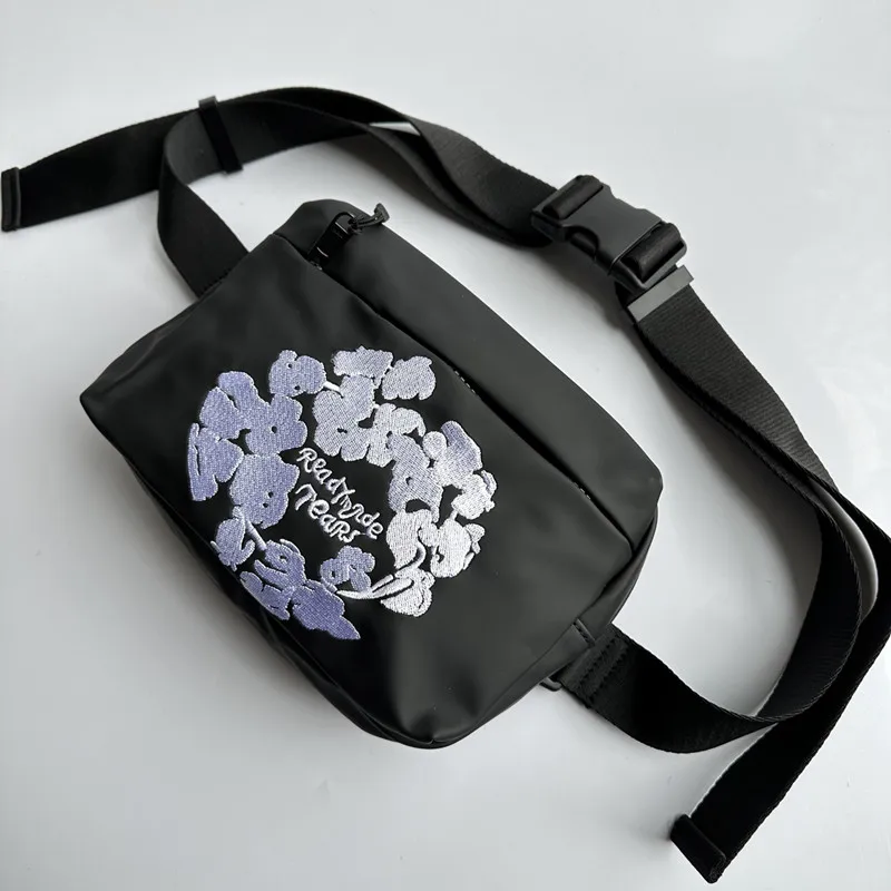 

Мужская и женская сумка с цветочной вышивкой на одно плечо, диагональная сумка через плечо, горизонтальная версия, сумка