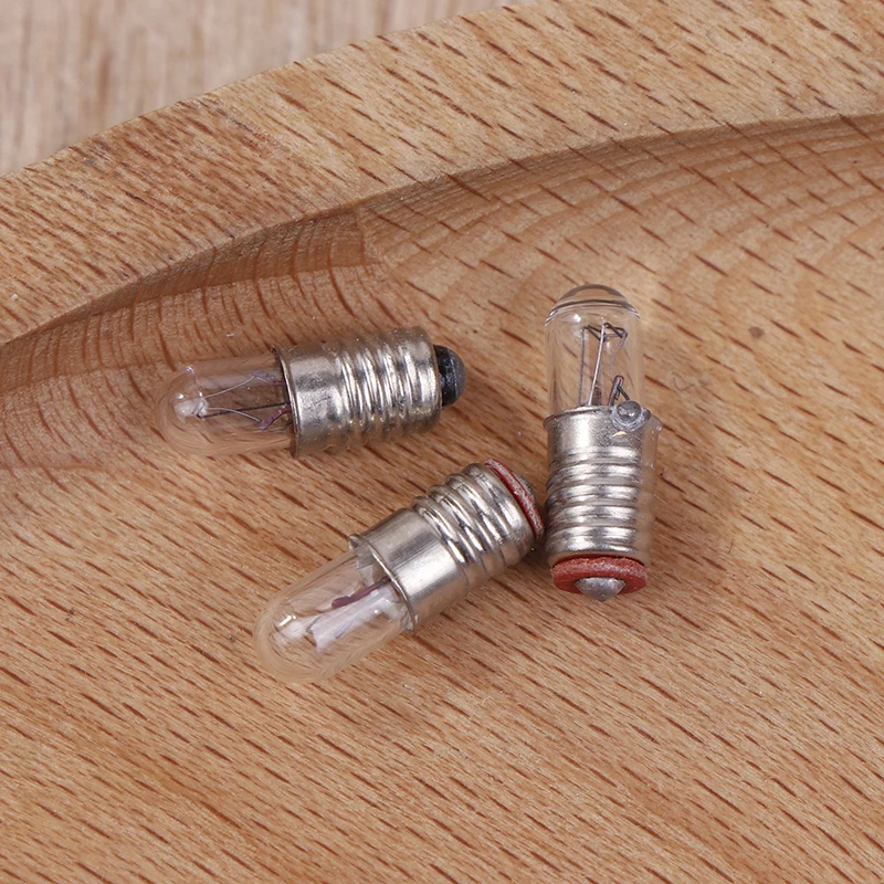 10Pcs/Lot Mini Indicator Light Bulb E5 Screw Mouth Miniature Lamp Light Bulb 6.3V 12V 24V 0.1A Small Bulb Signal Lamp Bead