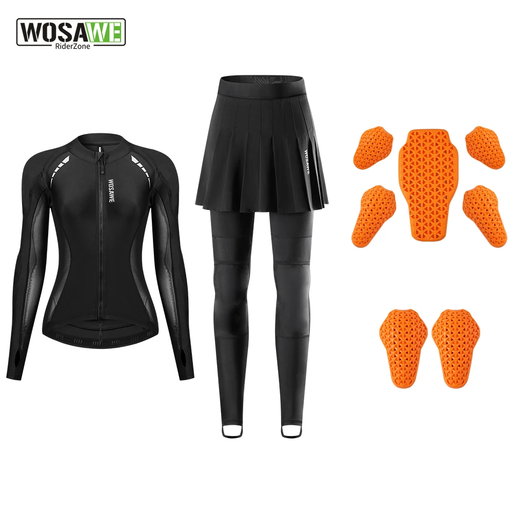 

Женский летний мотоциклетный костюм WOSAWE: сетчатая куртка и брюки для мотокросса