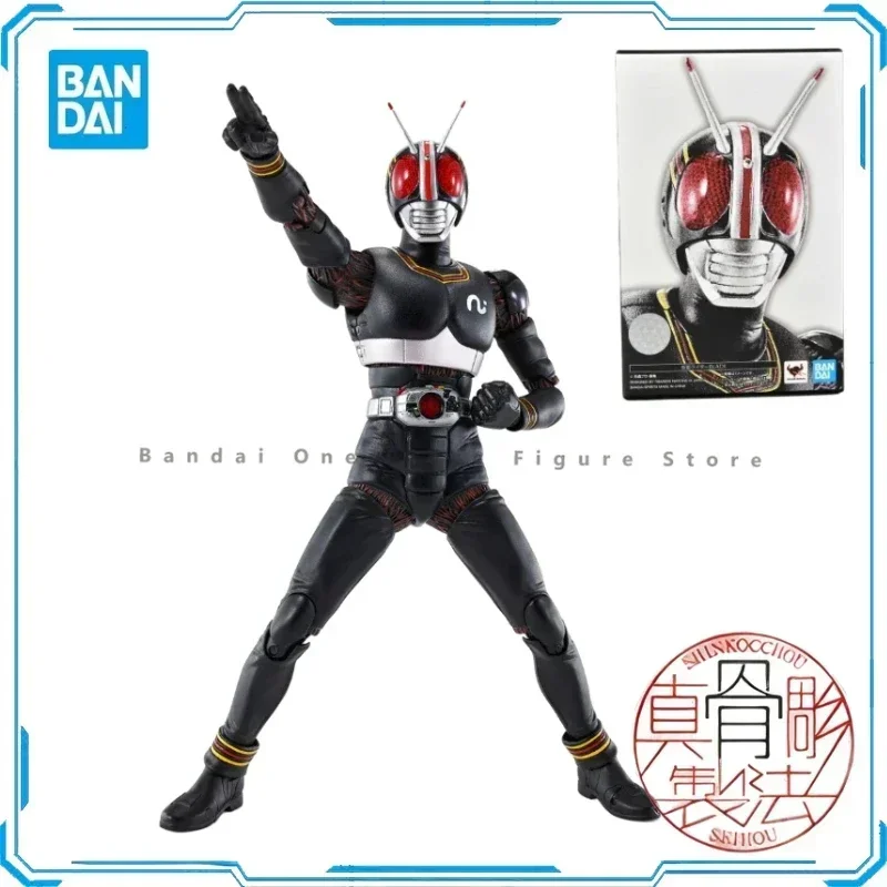 

In Stock Original SHF Bandai Real Bone Sculpture Kamen Rider Black Action Figure Animation Toy Gift Model Collector Anime Hobby