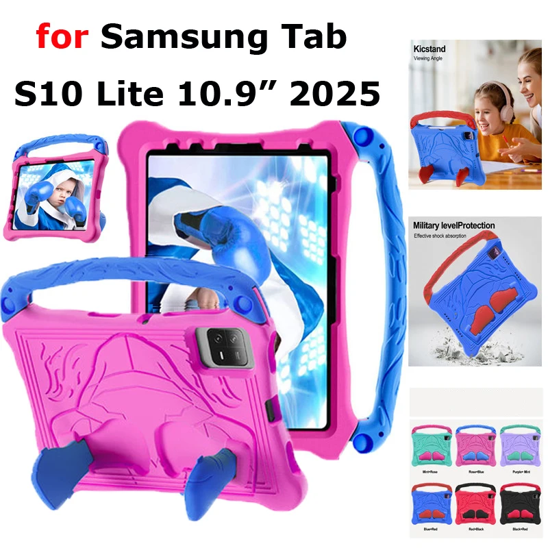 

Case for Samsung Galaxy Tab S10 Lite 10.9 2025S10 FE X520 X526 TabS9 11 X710 S9 FE S8S7 11 Tablet Kids Safe EVA Shockproof Cover