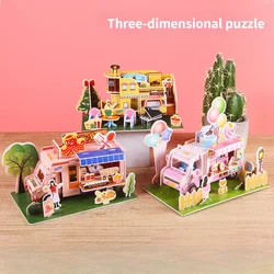 Children's 3D Paper Puzzle Kindergarten Boys and Girls Educational Hand-assembled DIY Material Package Toys  Puzzles for Kids