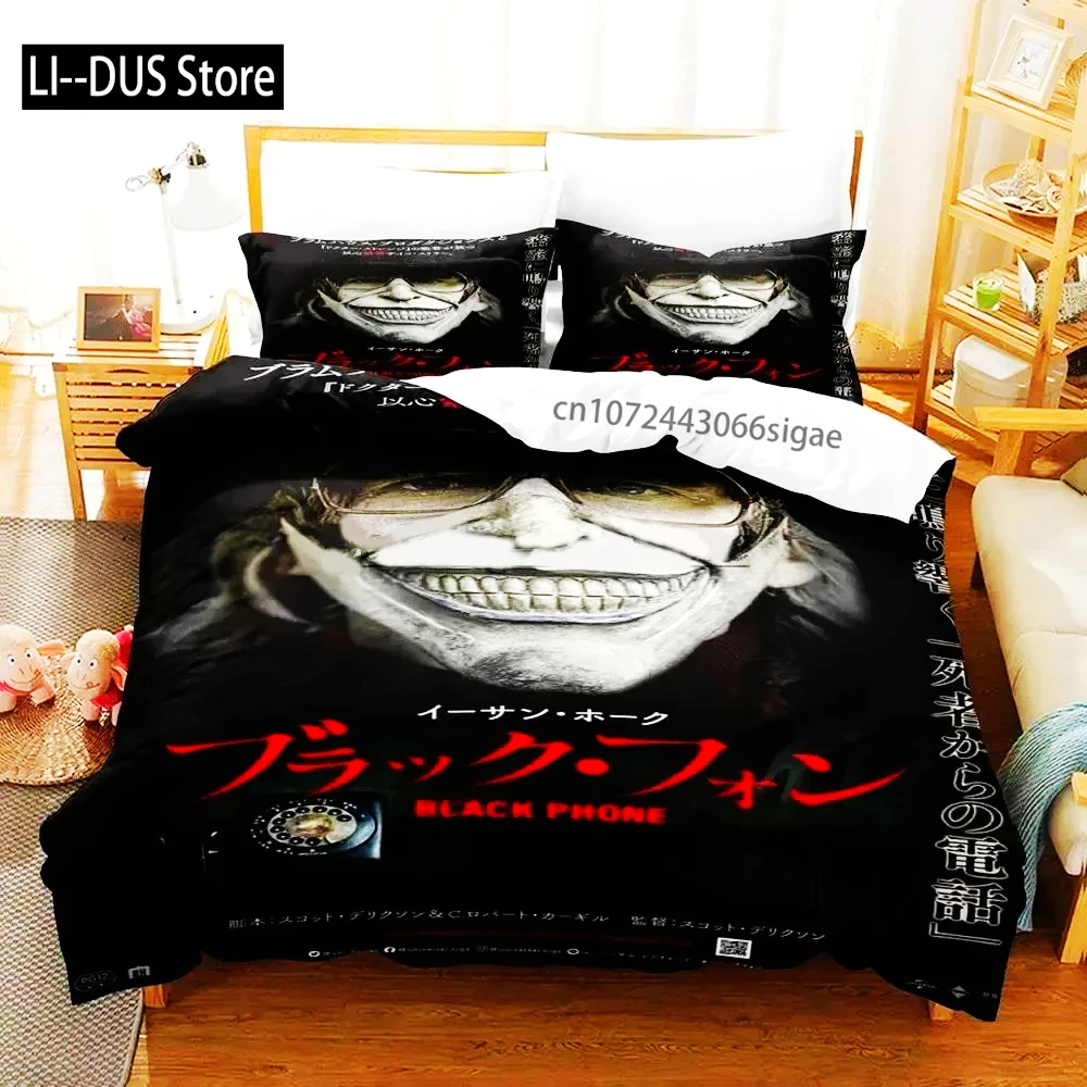 

3D Print Black Phone Bedding Set Duvet Cover Bed Set Quilt Cover Pillowcase Comforter King Queen Size Boys Adult Bedding Set