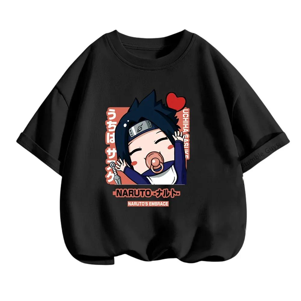 Fashion Children T-shirt Narutos Boy Girl Yuzhi Bo Sasuke 3D Printing Cartoon Children's Clothing Casual Sonic Graphic Tshirt