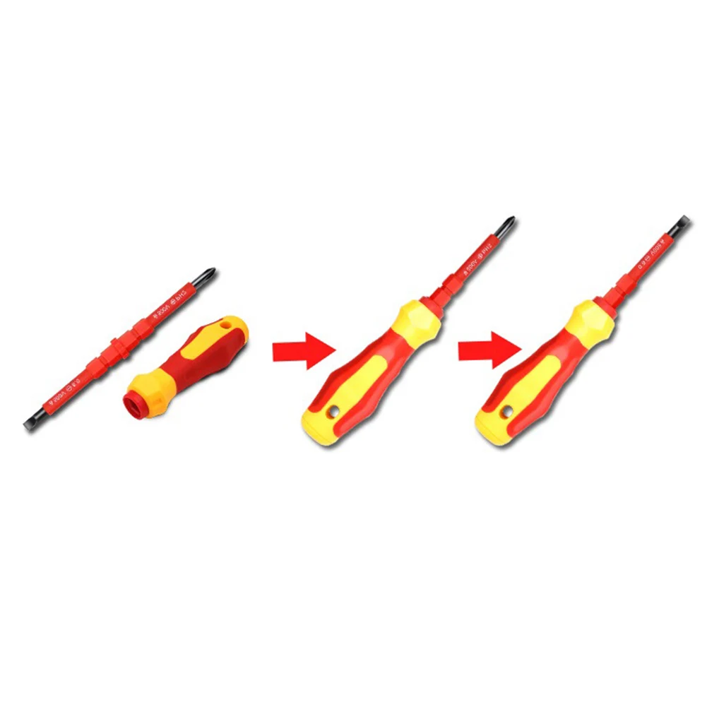 3Pcs Multi-Purpose Electrician Screwdriver Bits Slotted Cross Head Magnetic Screwdriver Bit Set PH1 PH2 Hand Tools