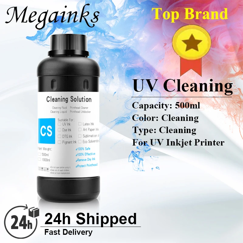 

500ml UV Cleaning Liquid UV Ink Printhead Tube Cleaner Solution Fluid for Epson Roland Mimaki Mutoh Ricoh Cleaning Liquid