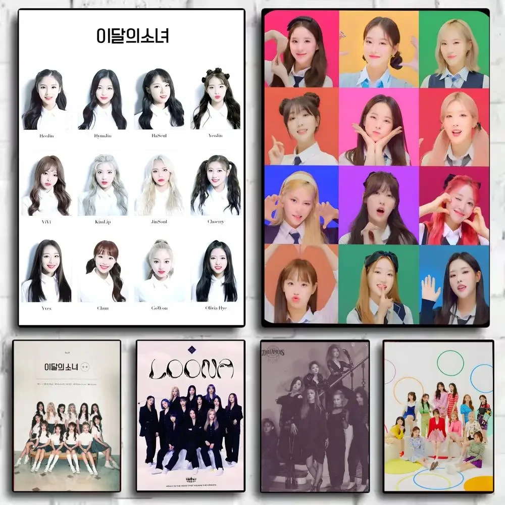 Latest Kpop L-Loona-A Poster Stickers HD Waterproof Painting Wall Art For Bedroom Living Room Home Decor Decoration Gift