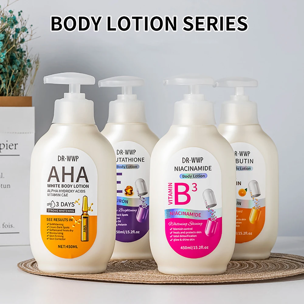 

AHA Vitamin C Moisturizing emulsion Vitamin B3 Body Care Lotion Vitamin E Brighten Moisturizing Remove Dry Skincare Nourishing