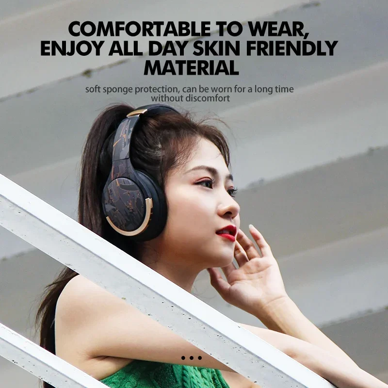 Bluetooth Headphone Active Noise Cancelling with Extra Deep Bass Wireless Over Ear Headphones 50H Playtime for Travel TV PC