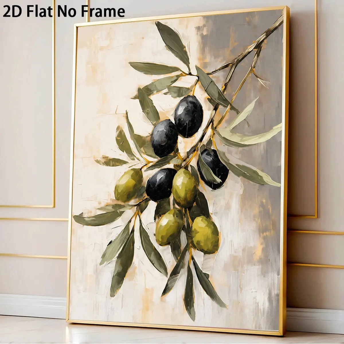 Modern Minimalist Olive Branch -  Suitable for, Bedroom, Office Decor, Unframed Canvas, Historical Olive Branch for Decoration